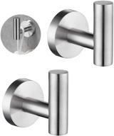 ushower stainless steel bathroom towel hooks, brushed nickel finish, pack of 2 - durable sus304 construction logo