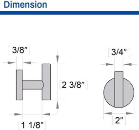 img 3 attached to USHOWER Stainless Steel Bathroom Towel Hooks, Brushed Nickel Finish, Pack of 2 - Durable SUS304 Construction