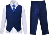 👔 lycody boys vest set: perfect formal dress suits for wedding outfits & dresswear logo