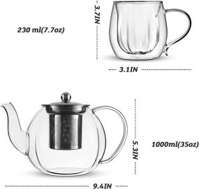 img 2 attached to 🌸 Blooming Borosilicate: Removable Stainless Strainer for Efficient Filtering