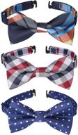 hisdern 3pcs boys pre tied strap boys' accessories and bow ties: stylish and convenient! logo