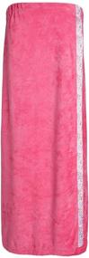 img 2 attached to Pink Flowers Turbie Twist Cotton Hair Towel and Bath Wrap Combo Pack