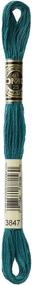 img 4 attached to 🧵 Dark Teal Green DMC 117-3847 Mouline Stranded Cotton Six Strand Embroidery Floss Thread, 8.7-Yard