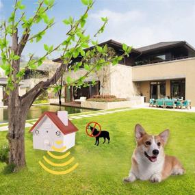 img 2 attached to 🐶 Alysontech Ultrasonic Outdoor Bark Control Device - Adjustable Anti Barking Deterrent for Dogs, Sonic Stop Dog Bark Deterrents with Safe Range and Adjustable Ultrasonic Level Control