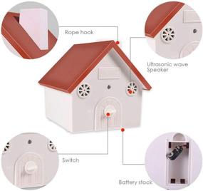 img 3 attached to 🐶 Alysontech Ultrasonic Outdoor Bark Control Device - Adjustable Anti Barking Deterrent for Dogs, Sonic Stop Dog Bark Deterrents with Safe Range and Adjustable Ultrasonic Level Control