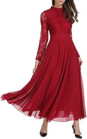 img 2 attached to Tiptupu Chiffon Dresses Elegant Burgundy Women's Clothing for Dresses