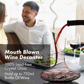 img 3 attached to 🍷 Eravino 750ml Wine Decanter - Exquisite 100% Mouth Blown Crystal Glass - Perfect Wine Gift, Aerator, and Accessory