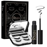 💫 rtistri 6d 8d magnetic eyelashes with eyeliner - high-end kit in portable mirror case - reusable false lashes with magnet for a natural look logo