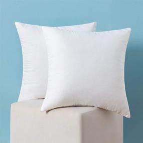 img 4 attached to 🛋️ MIULEE Set of 2 Throw Pillow Inserts - Hypoallergenic Premium Pillow Stuffer Square Form for Decorative Cushion, Bed, Couch, Sofa - 18x18 Inch