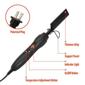 img 3 attached to 🏾 Revolutionize African American Hair Styling with the Electric Hot Comb Hair Straightener!