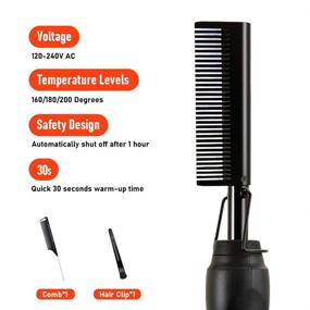 img 2 attached to 🏾 Revolutionize African American Hair Styling with the Electric Hot Comb Hair Straightener!