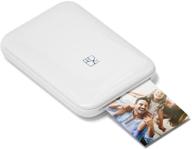 mini 2x3 instant bluetooth photo printer mt53 - iphone/android compatible (white) logo