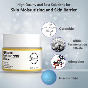 img 3 attached to 🌿 Ceramide Moisturizer Cream 1.69 oz | Hydrating, Moisturizing, Korean Skincare | Natural Organic Ceramides | Ideal for Sensitive & Dry Skin