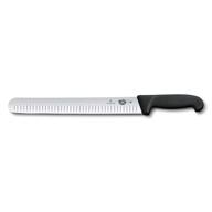 ✂️ victorinox-swiss-army-47645 fibrox pro slicing knife: 12-inch granton blade in black logo