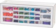 🗄️ iris usa drawer small parts organizer - sewing craft supplies storage cabinet, white 26 logo