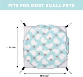 img 2 attached to 🐾 Ultimate Comfort for Small Pets: Petmolico Small Pet Cage Hammock - Plush Triple BunkBed Hanging Hammock for Parrot Sugar Glider Ferret Squirrel Hamster Rat Hideout - Ideal for Playing, Sleeping & Warmth