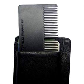 img 3 attached to 3 Pack Wallet Comb Hair, Beard, Mustache Anti Static 💇 Comb - Portable Grooming Kit for On-the-go Styling, Detangling, and Brushing