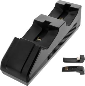 img 2 attached to Enhance Your Gaming Experience with the Nyko Charge Base - PlayStation 4: Modern and Simple Drop and Charge Design, Dual Patented Dongle Charging Port, USB and Wall Mount Included for Super Fast Charging of PS4, PS4 Pro and PS4 Slim Controllers