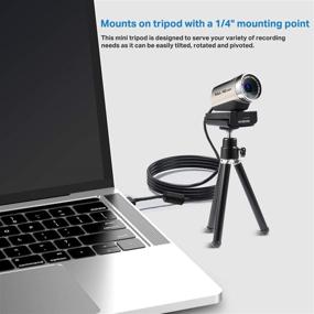 img 2 attached to 🎥 2021 Upgraded AUSDOM AW615S Webcam 1080P with Tripod Stand - Plug&amp;Play FHD Web Camera with Microphone, 360° Rotation - Ideal for Zoom, Skype, Twitch, Xbox, OBS, Teams - Compatible with Laptop, MAC, Windows, PC, Desktop