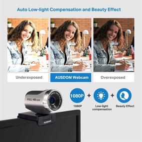 img 3 attached to 🎥 2021 Upgraded AUSDOM AW615S Webcam 1080P with Tripod Stand - Plug&amp;Play FHD Web Camera with Microphone, 360° Rotation - Ideal for Zoom, Skype, Twitch, Xbox, OBS, Teams - Compatible with Laptop, MAC, Windows, PC, Desktop