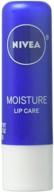 💧 nivea moisture lip care 0.17 oz (pack of 3): hydrating lip balm for smooth and nourished lips logo