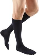 mediven for men select, 20-30 mmhg, calf high compression stockings, closed toe, black, size v logo