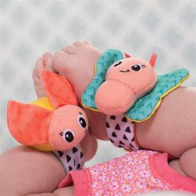 img 2 attached to Infantino Wrist Rattles: Fluttering Butterfly and Adorable Lady Bug Delight
