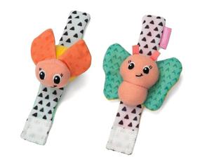 img 3 attached to Infantino Wrist Rattles: Fluttering Butterfly and Adorable Lady Bug Delight