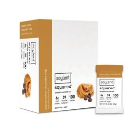 img 1 attached to 🍫 24 Pack of Soylent Squared Gluten-Free Vegan Protein Bars with Peanut Butter Chocolate Chip Flavor: Complete Nutrition