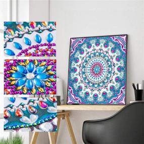 img 3 attached to 🖼️ Crystal Art Paintings: DIY 5D Diamond Art Kits for Adults, Ideal for Beginners, Home Wall Decor, Crafts, and Gifts - Mandala Diamond Painting