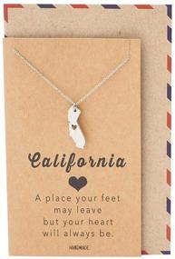img 4 attached to Quan Jewelry California Necklace Inspirational