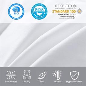 img 1 attached to 🛏️ 600-Thread-Count Egyptian Cotton Siberian Goose Down Comforter by Egyptian Bedding – King Size, 70 oz. Fill Weight, Solid White
