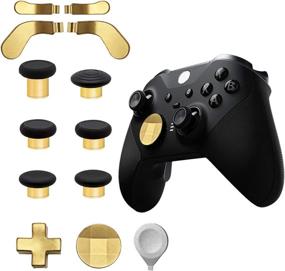 img 3 attached to 🎮 EasEmer Plating Elite Series 2 Xbox One Controller Upgrade Kit - 13-in-1 Metal Interchangeable Thumbsticks, Joysticks, Trigger Paddles, and Dpads - Gold Plated