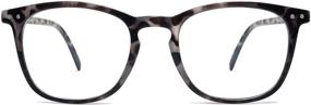 img 4 attached to 👓 AMOMOMA Retro Square Blue Light Reading Glasses For Women Men, Classic Adjustable Computer Reader AM6019