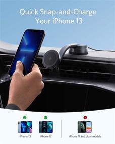 img 3 attached to 🔌 Anker 613 Magnetic Wireless Charger (MagGo) with Car Charging Mount and 2-Port USB Car Charger - Includes 5 ft USB-C to USB-A Cable - Strong Magnetic Alignment - Compatible with iPhone 13, 12/12 Pro/12 Pro Max/12 Mini