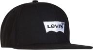 🧢 levi's kids' big flat brim snapback hat: stylish and trendy headwear for children logo