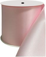 🎀 duoqu 3 inch wide double face satin ribbon: 10 yards roll in multiple colors - elegant pearl pink logo