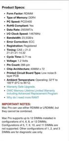 img 2 attached to High Performance OWC 128GB DDR4 ECC-R 2933MHz Memory for Mac Pro 2019 and Newer Models