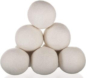 img 2 attached to 🐑 Woolzies Wool Dryer Balls 6-Pack XL Organic Big Wool Spheres - Best Fabric Softener + New Zealand Wool - Use with Essential Oils, Enhance Laundry Efficiency (White)