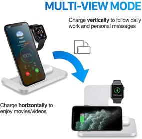 img 1 attached to Foldable Fast 3 in 1 Wireless Charging Station, 15W Compatible with iPhone 13/12/11/XR/XS/X/8, FDGAO Qi Wireless Charger Stand for Apple Watch 7/6/5/4/3 and Airpods pro/2