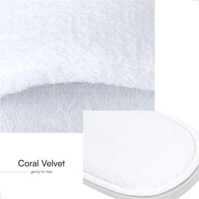 img 1 attached to 🌸 Disposable Velvet Spa Slippers - 5 Pairs, Open Toe, Non-Slip for Women and Men | Ideal for Hotel, Guests, and Travel