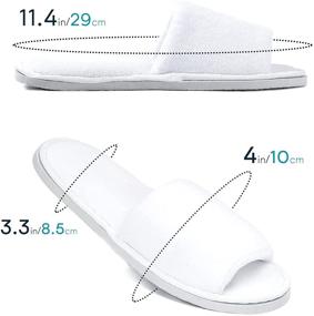 img 2 attached to 🌸 Disposable Velvet Spa Slippers - 5 Pairs, Open Toe, Non-Slip for Women and Men | Ideal for Hotel, Guests, and Travel