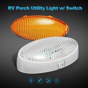 img 3 attached to Улучшите освещение вашего автодома с Partsam 2Pcs Oval LED RV Exterior Porch Utility Light - замена осветительного прибора 12 В для автодомов, прицепов, кемперов и прицепов 5-й категории.