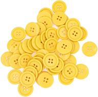 🧵 leekayer 1inch (25mm) sewing flatback resin buttons - yellow pack of 50 pcs: ideal for diy crafts logo