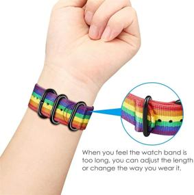 img 1 attached to Fintie Soft Nylon Replacement Bands for Fitbit Versa 2 / Versa/Versa Lite - Vibrant Wristband Accessories for Fitbit Versa Smart Watch