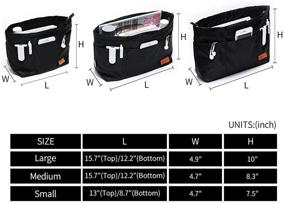img 3 attached to Organizer Storage Handbags Neverfull Lightweight Women's Accessories