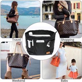 img 2 attached to Organizer Storage Handbags Neverfull Lightweight Women's Accessories