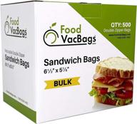 🥪 convenient 500 count reclosable resealable sandwich bags – keep your food fresh logo