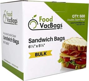 img 4 attached to 🥪 Convenient 500 Count Reclosable Resealable Sandwich Bags – Keep Your Food Fresh