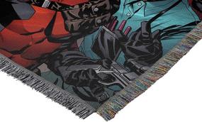 img 3 attached to 🎯 Marvel's Deadpool Woven Tapestry Throw Blanket - 'We Are All Here' 48" x 60" Multi Color